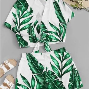 Leaf print co-ord
